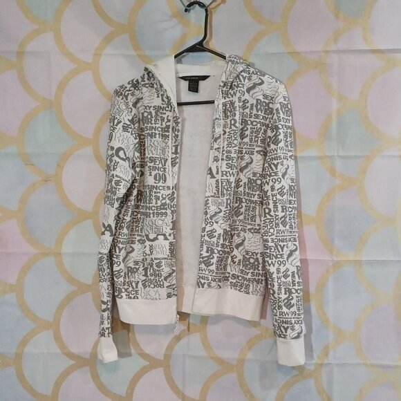 NEW ROCAWEAR Hooded Full Zip Sweatshirt White/Silver Youth Size Large NWOT - Picture 3 of 6